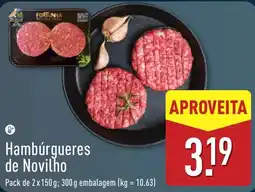 ALDI Hambúrgueres de Novilho promoção