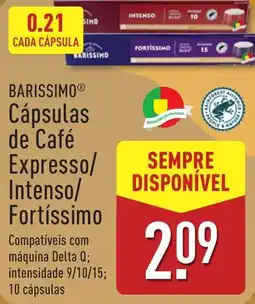ALDI Barissimo cápsulas de café expresso/intenso/fortíssimo promoção