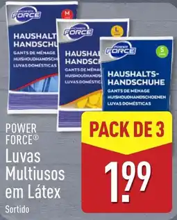 ALDI Power force luvas multiusos em látex promoção