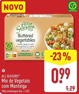 ALDI All Seasons Mix de Vegetais com Manteiga promoção
