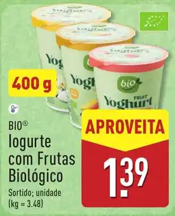 ALDI Bio logurte com Frutas Biológico promoção