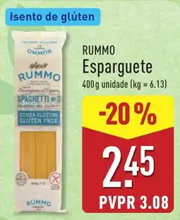 ALDI Rummo esparguete promoção