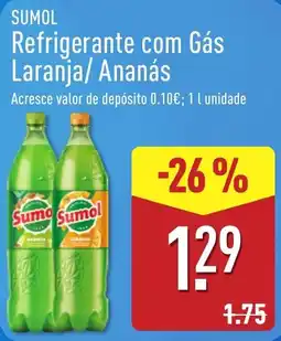 ALDI Sumol refrigerante com gás laranja/ananas promoção