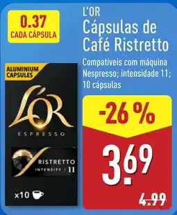 ALDI L'or cápsulas de café ristretto promoção