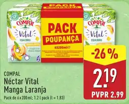 ALDI Compal Nectar Vital Manga Laranja promoção