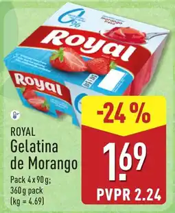 ALDI Royal Gelatina de Morango promoção