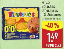 ALDI Artiach bolachas dinosaurus promoção