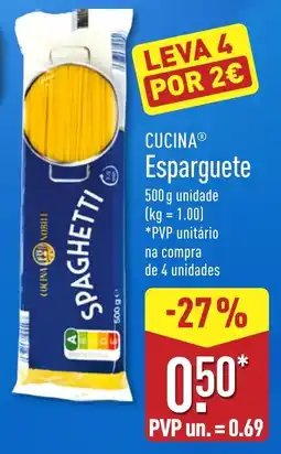 ALDI Cucina esparguete promoção