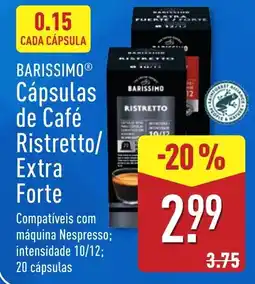ALDI Barissimo cápsulas de café ristretto/extra forte promoção