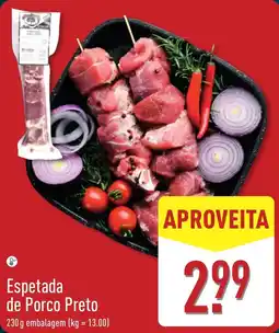 ALDI Espetada de Porco Preto promoção