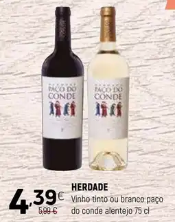 Coviran herdade vinho tinto ou branco paço do conde promoção