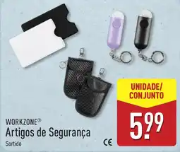 ALDI Workzone artigos de segurança sortido promoção