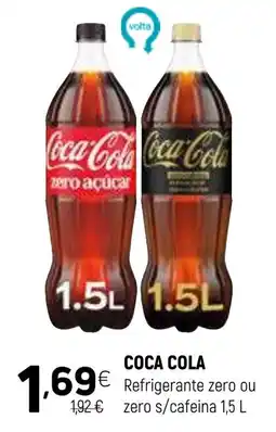 Coviran Coca Cola refrigerante zero ou zero s/cafeina promoção