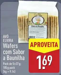 ALDI Avó Elvira Wafers com Sabor a Baunilha promoção
