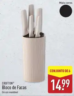 ALDI Crofton bloco de facas promoção