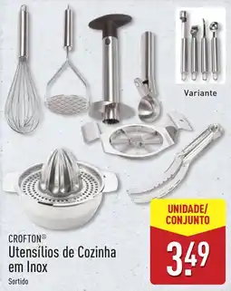 ALDI Crofton utensílios de cozinha em inox sortido promoção