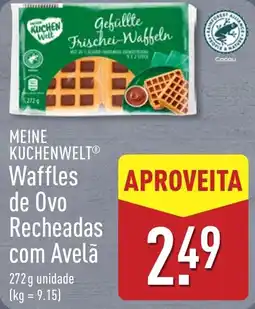 ALDI meine kuchenwelt waffles de ovo recheadas com avelã promoção