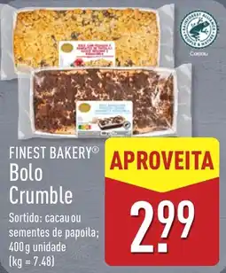 ALDI Finest Bakery Bolo Crumble promoção