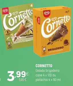Coviran Cornetto gelado brigadeiro ou pistáchio promoção