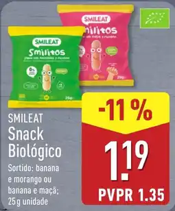 ALDI Smileat snack biológico promoção