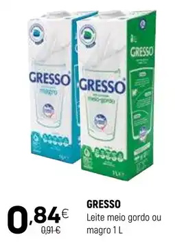 Coviran Gresso leite meio gordo ou magro promoção