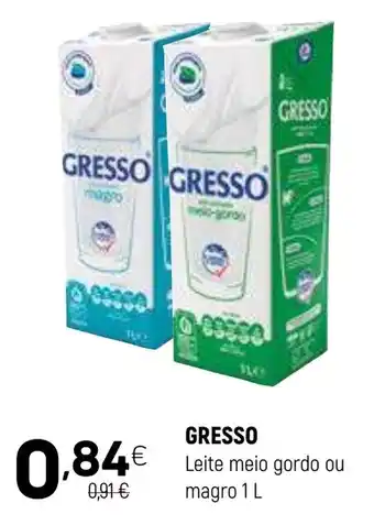 Coviran Gresso leite meio gordo ou magro promoção