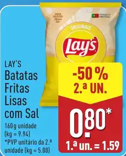 ALDI Lay's Batatas Fritas Lisas com Sal promoção