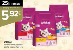 Coviran whiskas alimento animal gato seco promoção