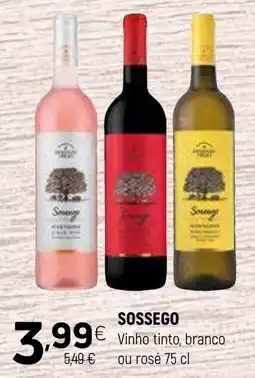 Coviran Sossego Vinho tinto, branco ou rosé promoção