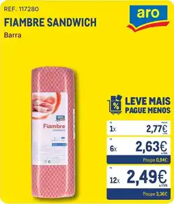 Makro Fiambre sandwich aro promoção