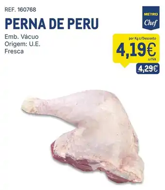 Makro Perna de peru metro chef promoção
