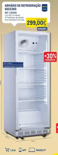Makro Armário de refrigeração metro professional promoção
