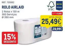 Makro rolo airlaid promoção