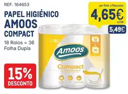 Makro Papel higiênico amoos compact promoção