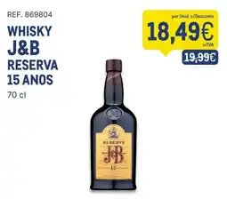 Makro Whisky j&b reserva 15 anos promoção