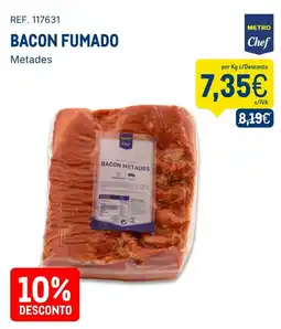 Makro Bacon fumado metro chef metades promoção