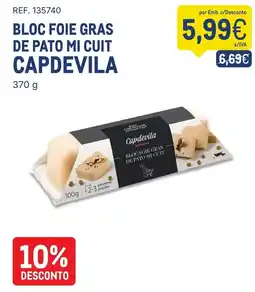 Makro Bloc foie gras de pato mi cuit capdevila promoção