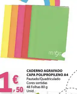 E.Leclerc Caderno agrafado capa polipropileno A4 promoção