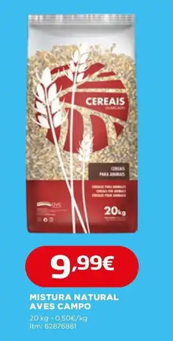 Cereais mistura natural aves campo