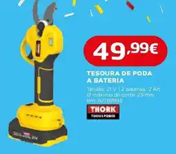 Bricomarché Tesoura de poda a bateria thork promoção