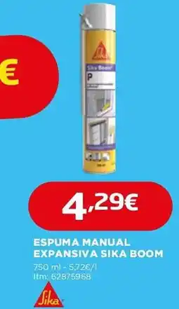 Bricomarché espuma manual expansiva sika boom promoção