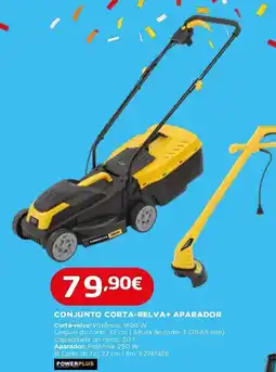 Bricomarché conjunto corta-relva+ aparador powerplus promoção