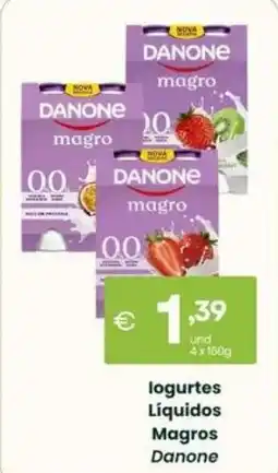 Roque Supermercados Iogurtes líquidos magros danone promoção