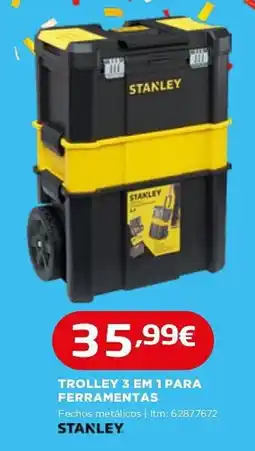 Bricomarché trolley 3 em 1 para ferramentas stanley promoção