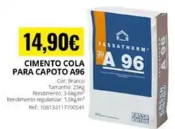 OvarMat Cimento cola para capoto a96 fassatherm promoção