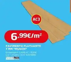 Bricomarché Pan - pavimento flutuante 7 mm muson promoção