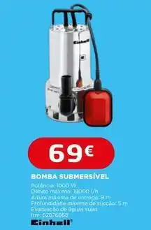 Bricomarché Einhell - bomba submersível promoção