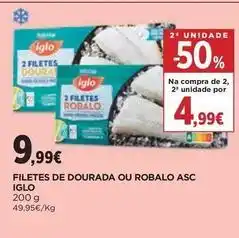 El Corte Inglés Iglo - filetes de dourada ou robalo asc promoção