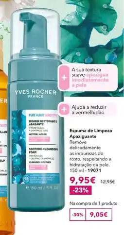 Yves Rocher Espuma de Limpeza Apaziguante promoção