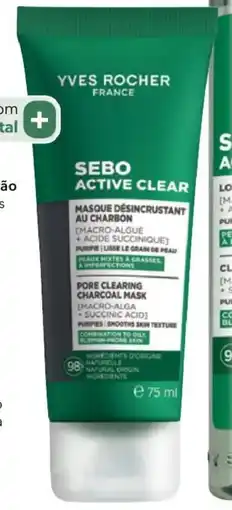 Yves Rocher Máscara Desincrustante com Carvão promoção